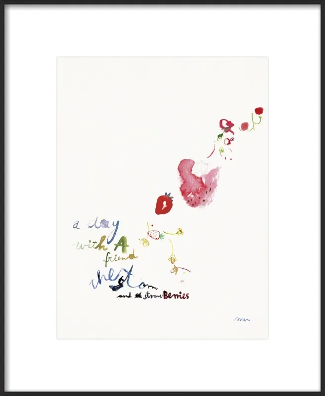 Strawberry Summer Storm by META WRABER for Artfully Walls
