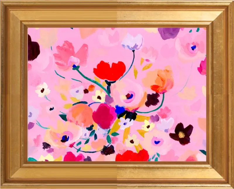 Pink Posey by KT Smail for Artfully Walls