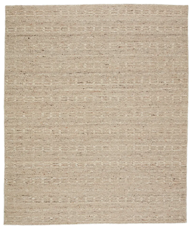 Caldara Handmade Solid Beige/ Cream Area Rug (10'X14')