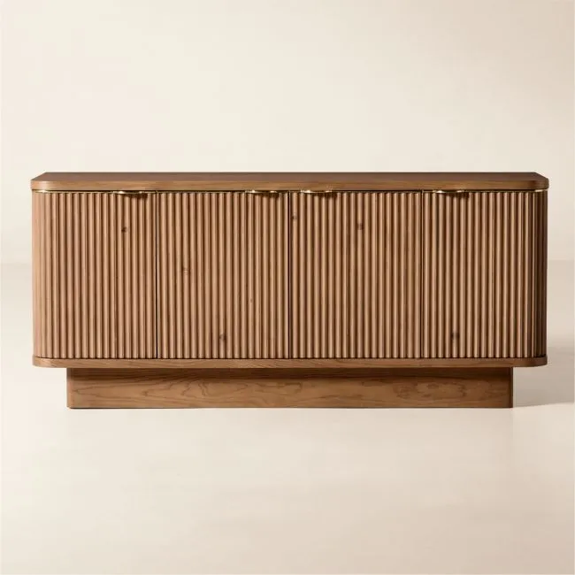 Davison 60" Fluted Warm Oak Media Console