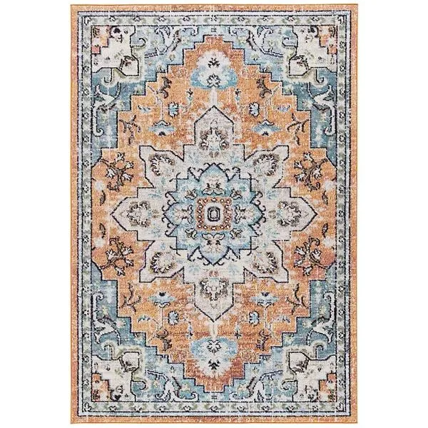 Madison Bay Distressed Medallion Bold Area Rug