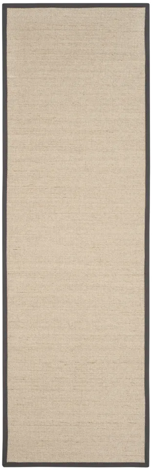 Arlo Home Woven Area Rug, NF131B, Natural/Dark Grey,  2' 6" X 8'