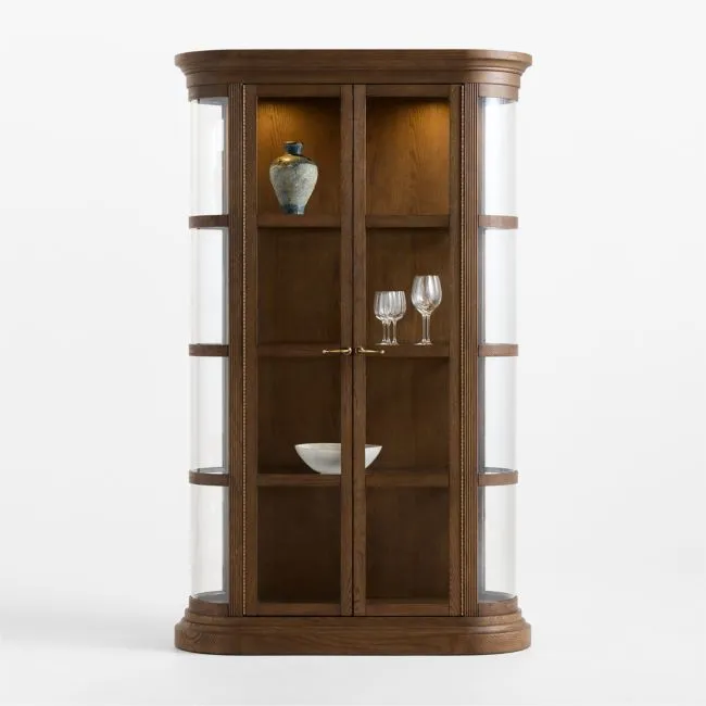Stanton 50" Brown Oak Wood Storage Cabinet