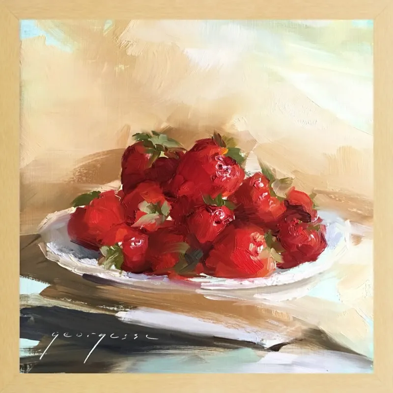 "Summer Strawberries 2" by Georgesse Gomez for Artfully Walls