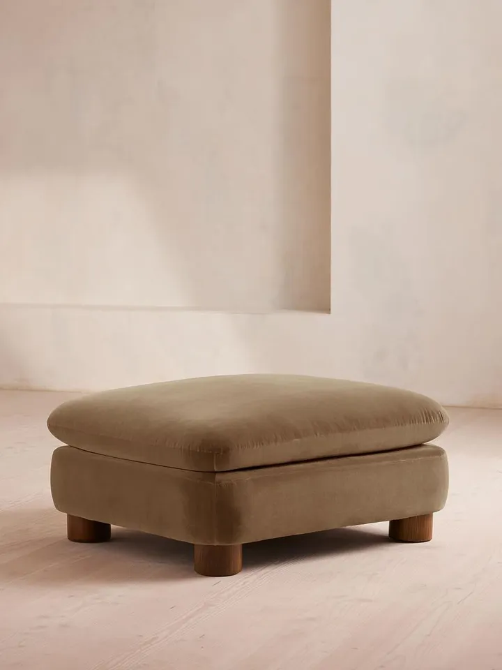 Vivienne Ottoman, Velvet, Truffle, US