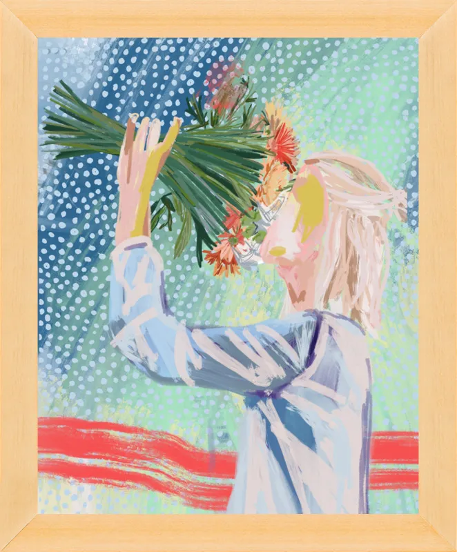 I like to stop and smell the roses  by Jamie Corley for Artfully Walls