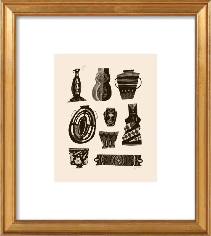 Black and White Vessels by Erin Wallace for Artfully Walls