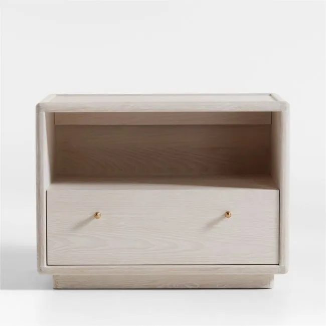 Lafayette 32" Whitewashed Wood Charging Nightstand