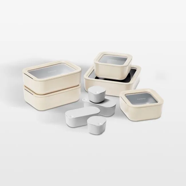 Caraway ® Cream 13-Piece Glass Food Storage Set