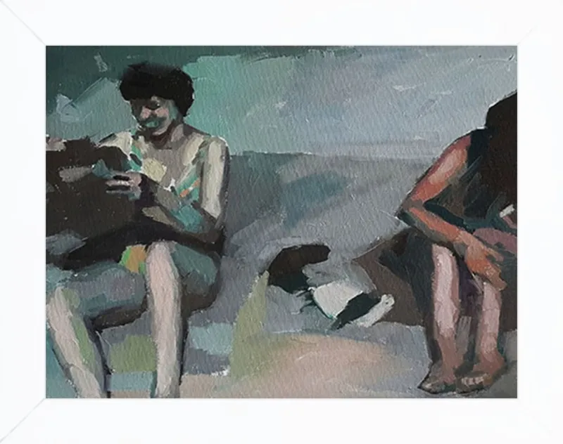 Girls at the beach by Mary Sinner for Artfully Walls