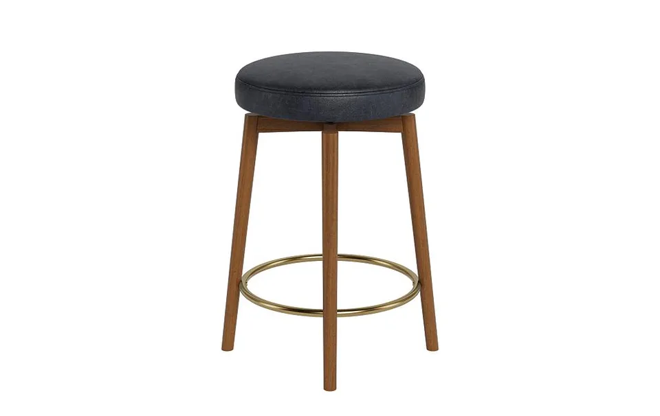 Caspine Leather Upholstered Counter Stool