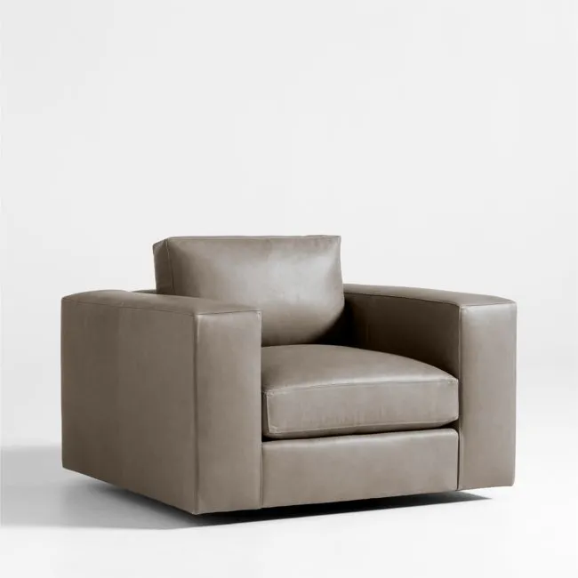 Oceanside Low 42" Leather Swivel Chair