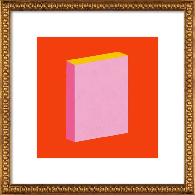 Color Books 3, Scarlet, Pink & Gold by Jessica Poundstone for Artfully Walls