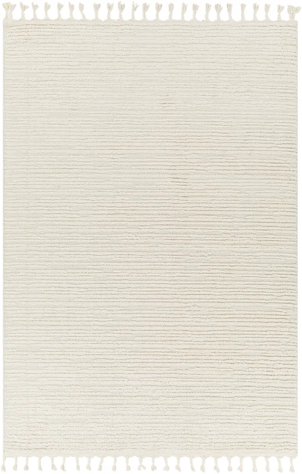 Nora Beige Indoor 6'7" x 9' Machine Woven Rug