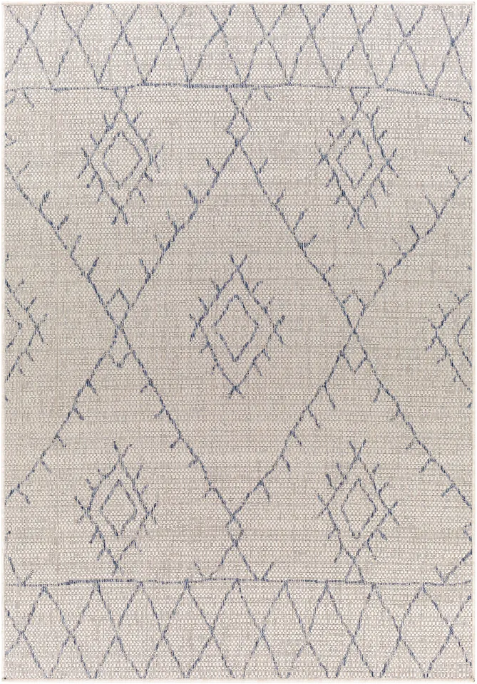 Eagean Beige Outdoor 2'7" x 10' Machine Woven Rug