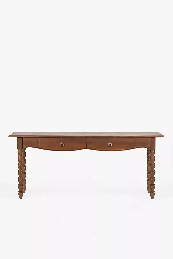 Spindle Wood Console Table