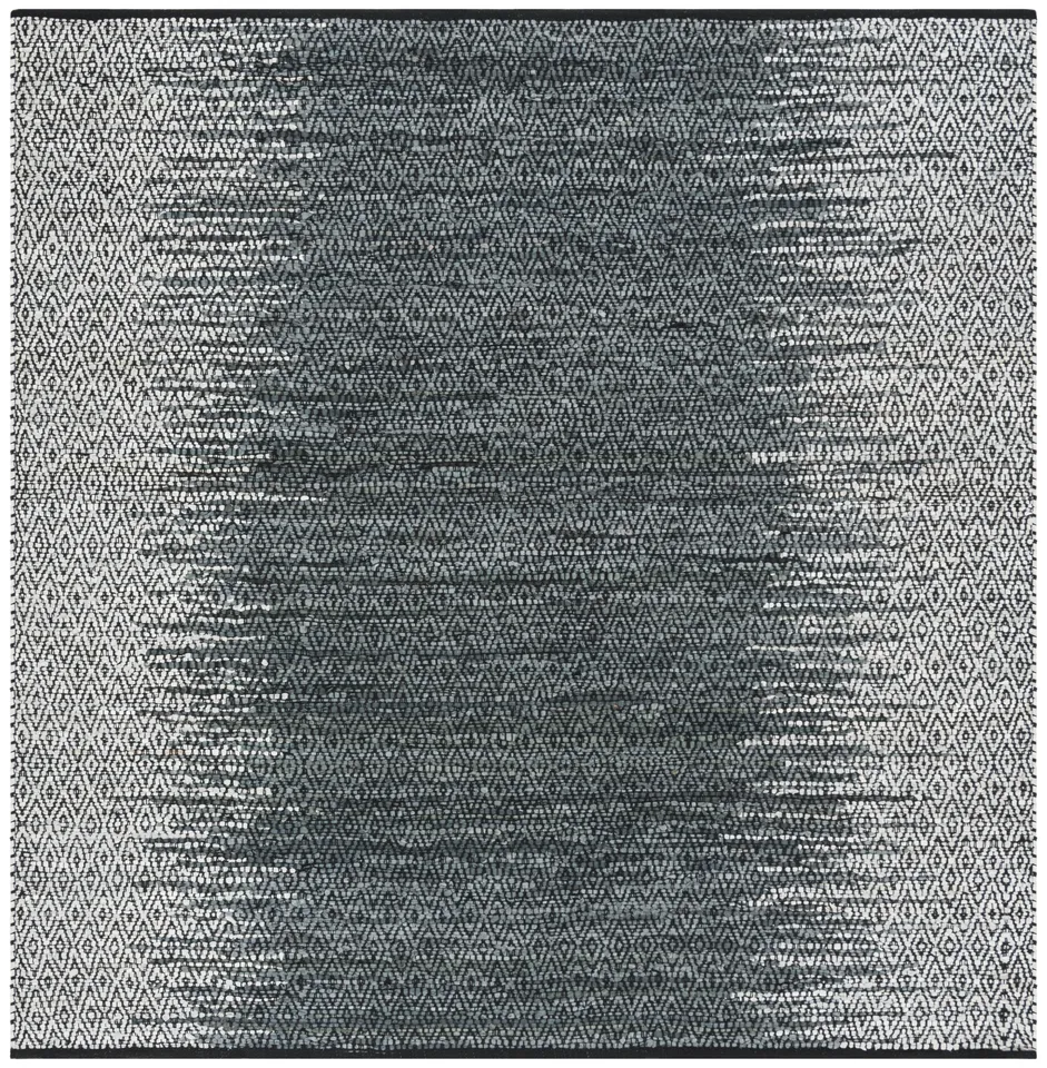 Arlo Home Hand Woven Area Rug, VTL389B, Light Grey/Charcoal,  6' X 6' Square