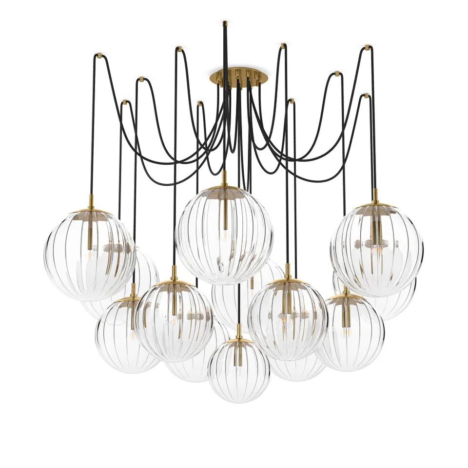 Spider Chandelier - Burnished Brass