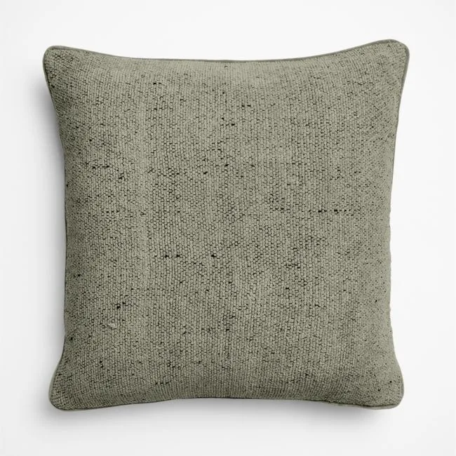 Textured Chenille 23"x23" Shadow Sage Green Throw Pillow Cover