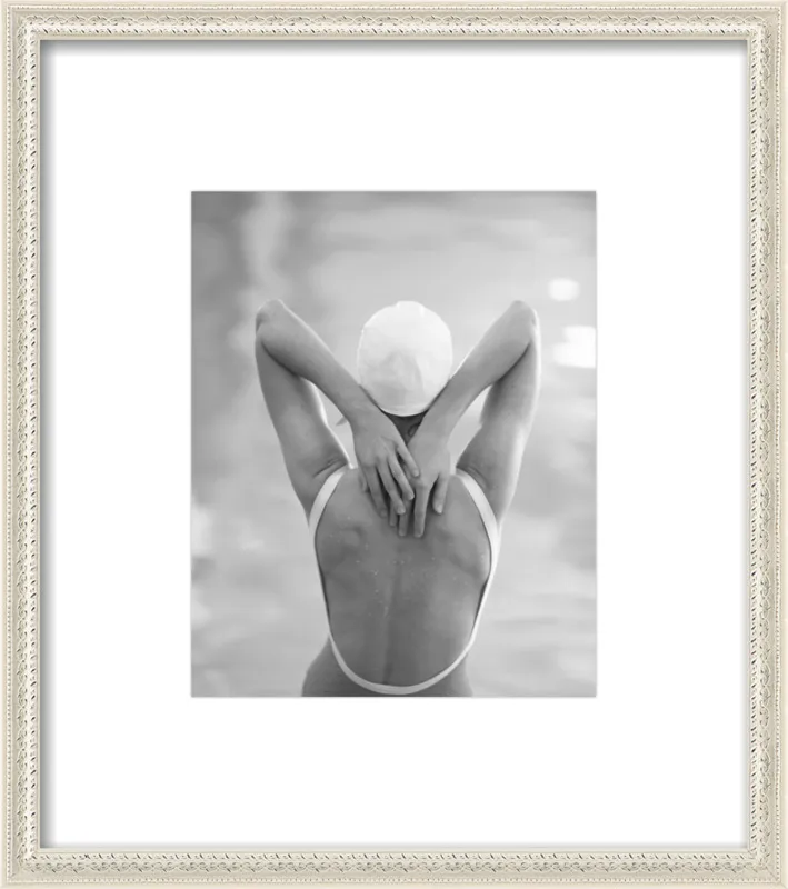 The Swimmer with a white  cap by Lucy Snowe for Artfully Walls