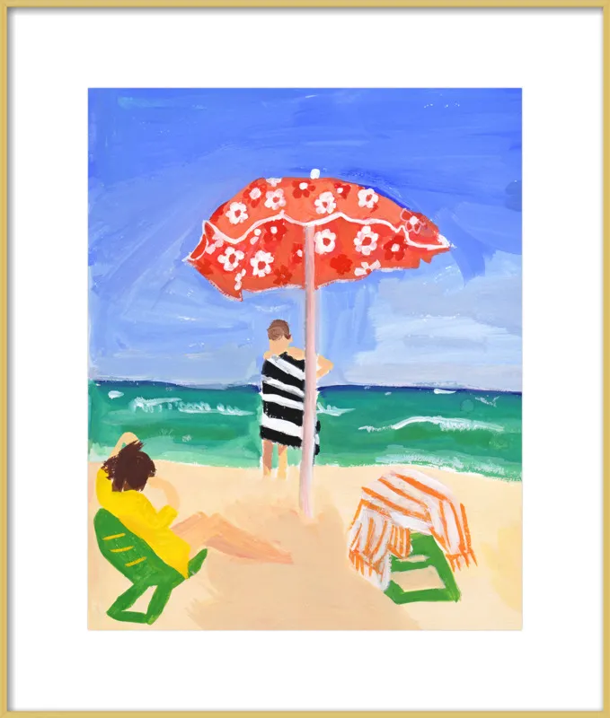 Italian Beach Umbrella by Jackie Mancuso for Artfully Walls
