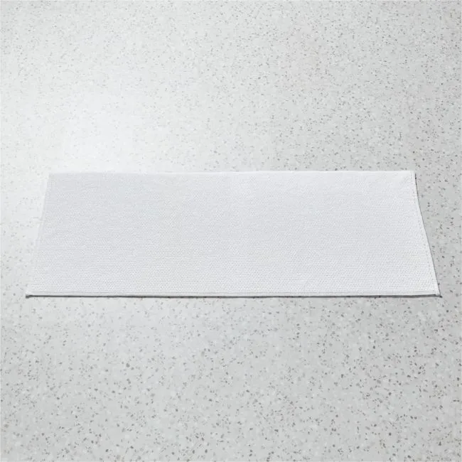 Arlow Organic Cotton White Bath Runner 24"x60"