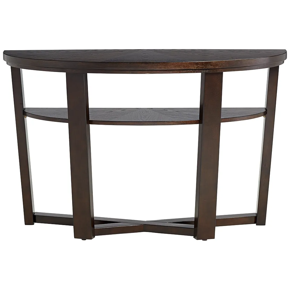 Robbins Dark Brown Demilune Console Table