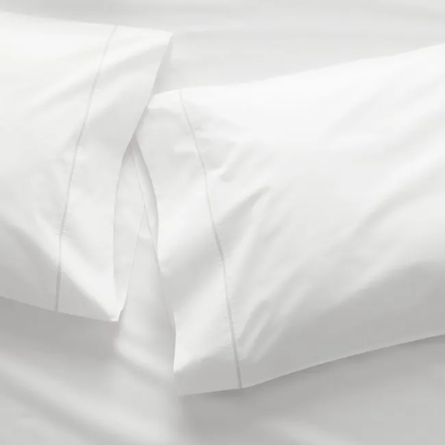 Favorite Organic Cotton Percale White Standard Pillowcases, Set of 2