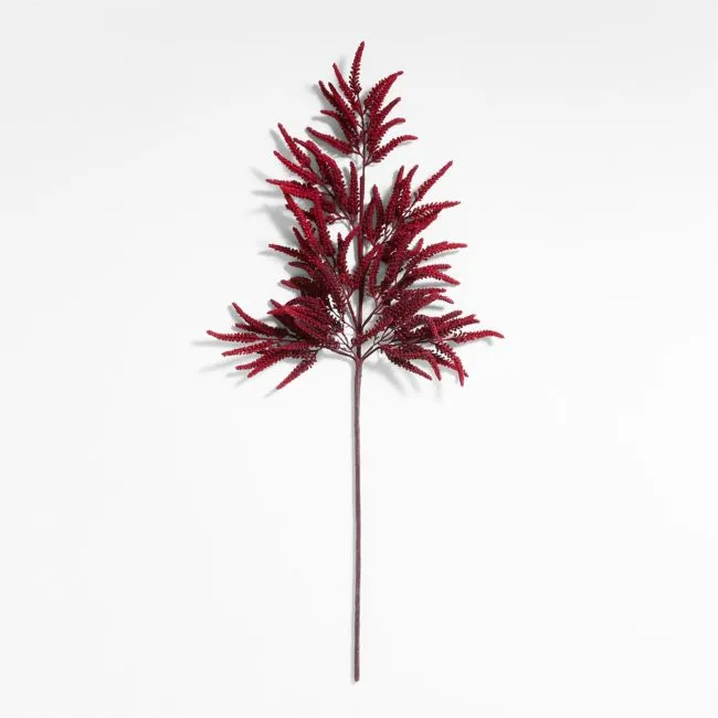 Faux Red Amaranthus Holiday Stem 50"