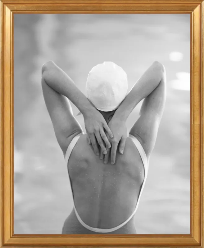 The Swimmer with a white  cap by Lucy Snowe for Artfully Walls