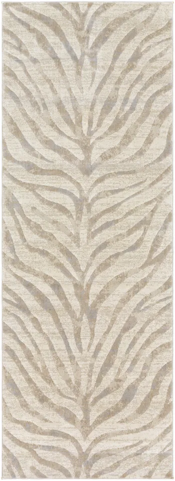 City Beige Indoor 2'7" x 7'3" Machine Woven Rug