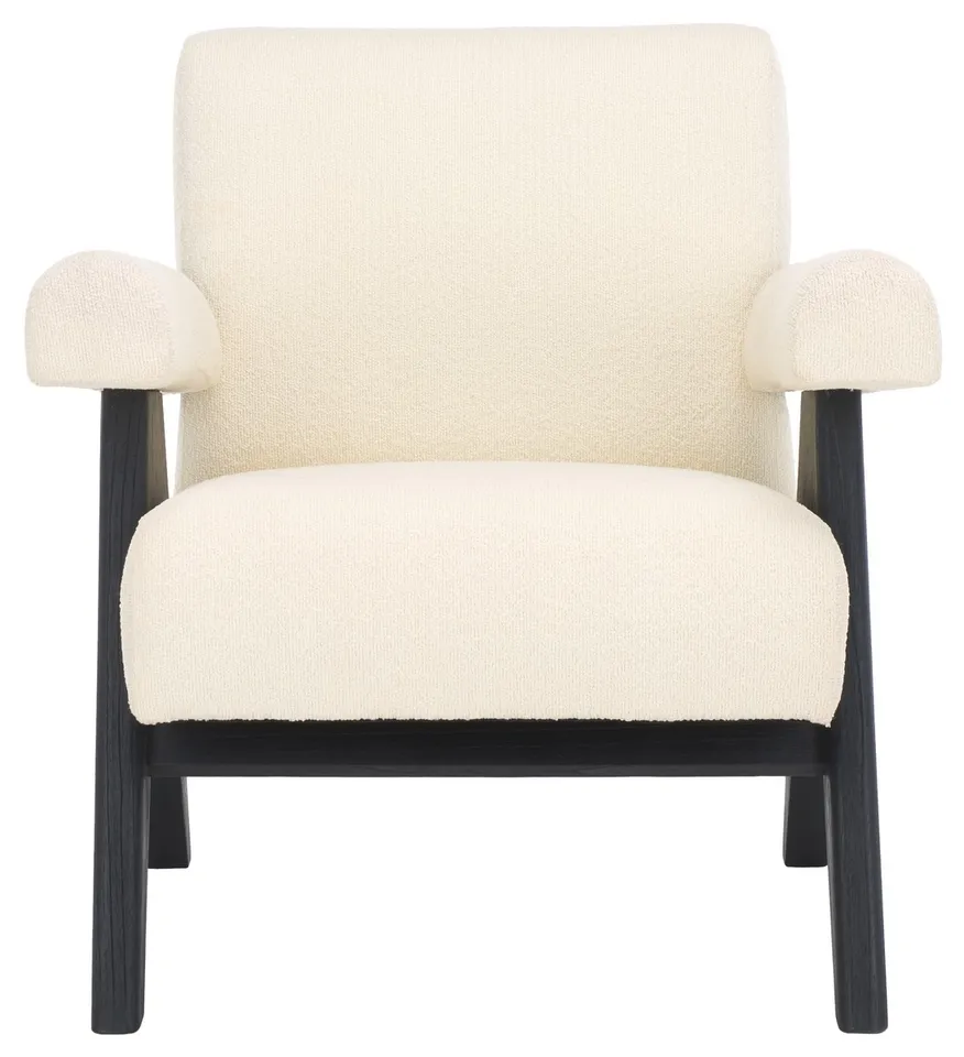Billie Upholstered Accent Chai - Beige / Black