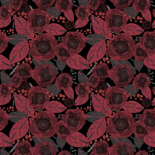 Dark Red Romance by Mirimo - Shower Curtain Standard 71" x 74"