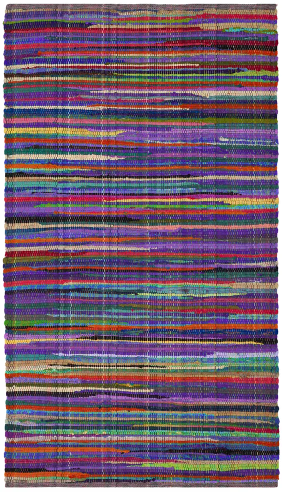 Arlo Home Hand Woven Area Rug, RAR240C, Purple/Multi,  3' X 5'