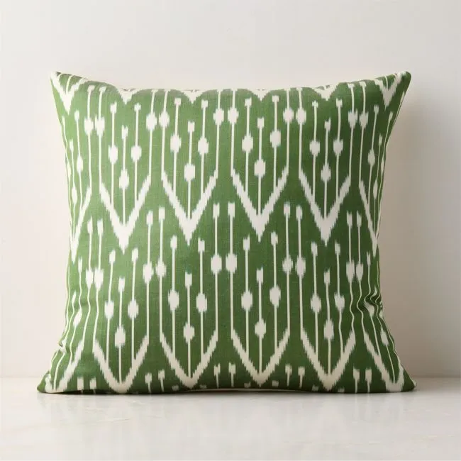 Ida Green Turkish Silk Satin Throw Pillow Cover 20"x20"