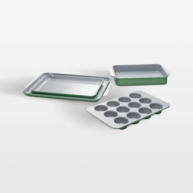 Caraway ® Sage Non-Toxic Ceramic Nonstick 6-Piece Half Bakeware Set
