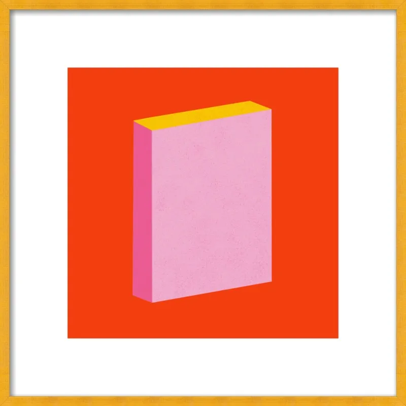 Color Books 3, Scarlet, Pink & Gold by Jessica Poundstone for Artfully Walls