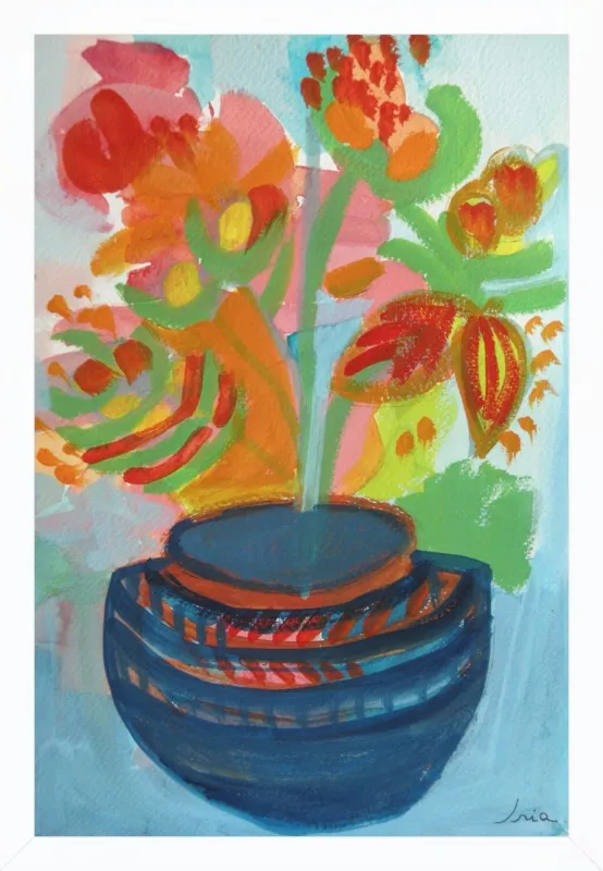 Red Flowers by Iria Fernandez Alvarez for Artfully Walls