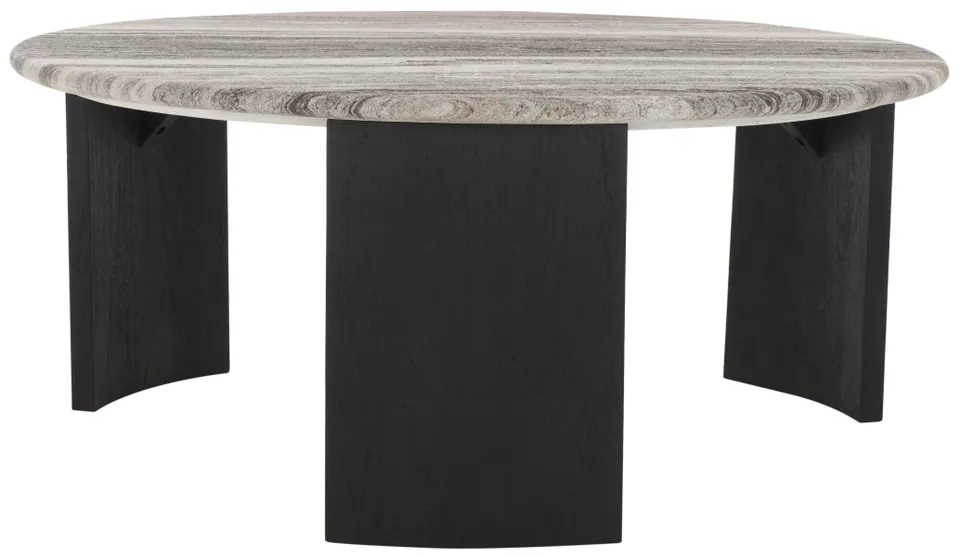 Dannica Marble Top Coffee Table - Black/Grey