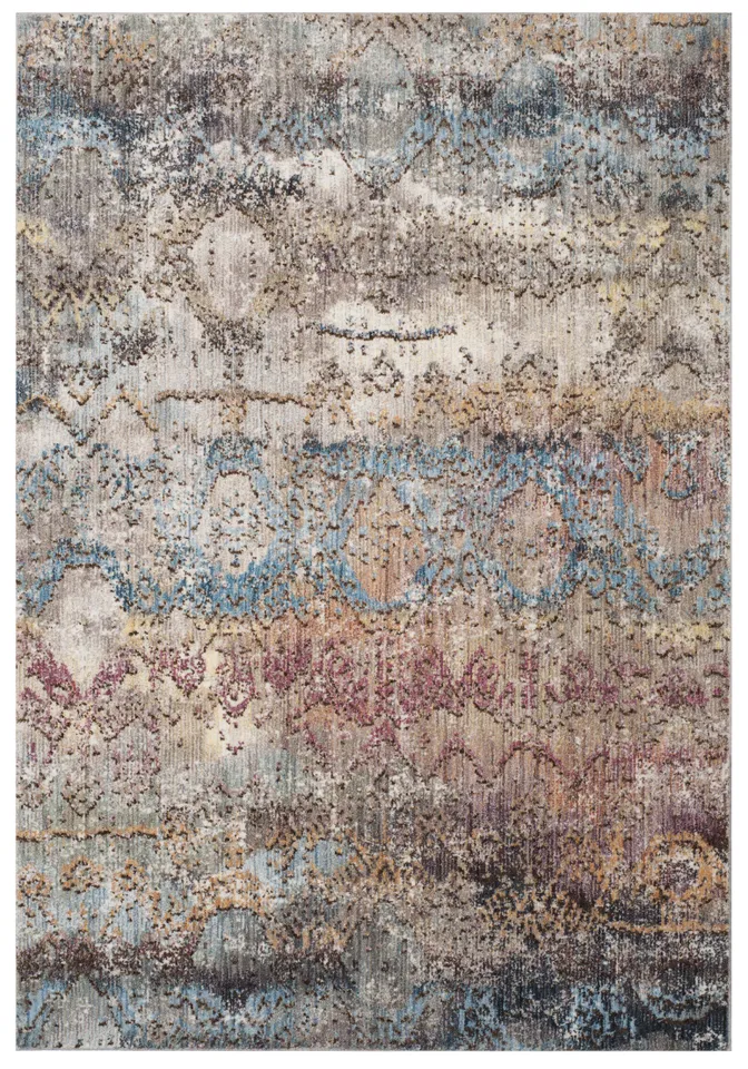 Arlo Home Woven Area Rug, BTL490K, Turquoise/Multi,  5' 1" X 7' 6"