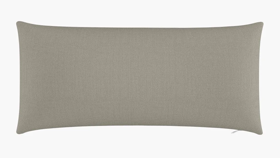 Throw Pillow 14" x 30", Putty Everyday Linen, 14" x 30"