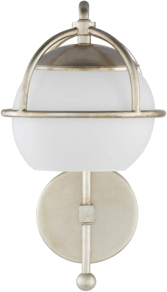 Edmund Metallic - Silver  9"L x 7"W x 14"H Wall Sconce