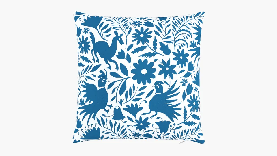 Throw Pillow 20", Cerulean Frida, 20" x 20"