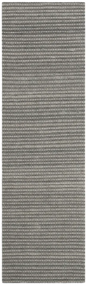 Arlo Home Hand Woven Area Rug, NAT801H, Silver/Ivory,  2' 3" X 8'