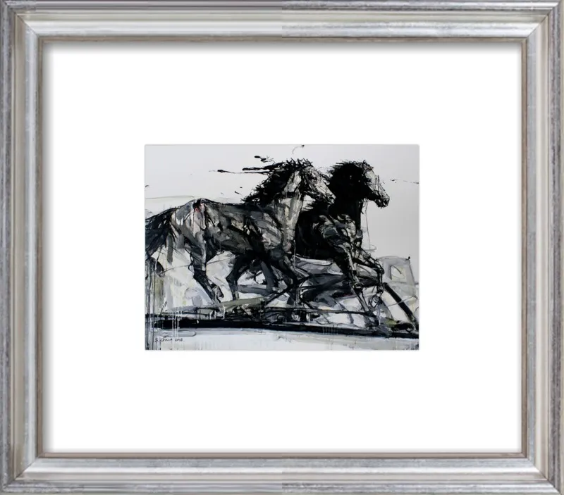 Black Stallions by Shao Y. Zhang for Artfully Walls