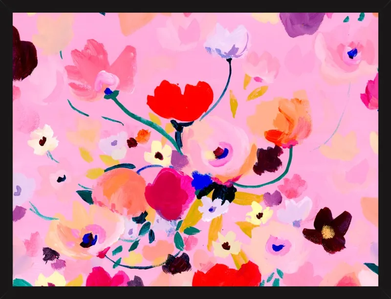 Pink Posey by KT Smail for Artfully Walls