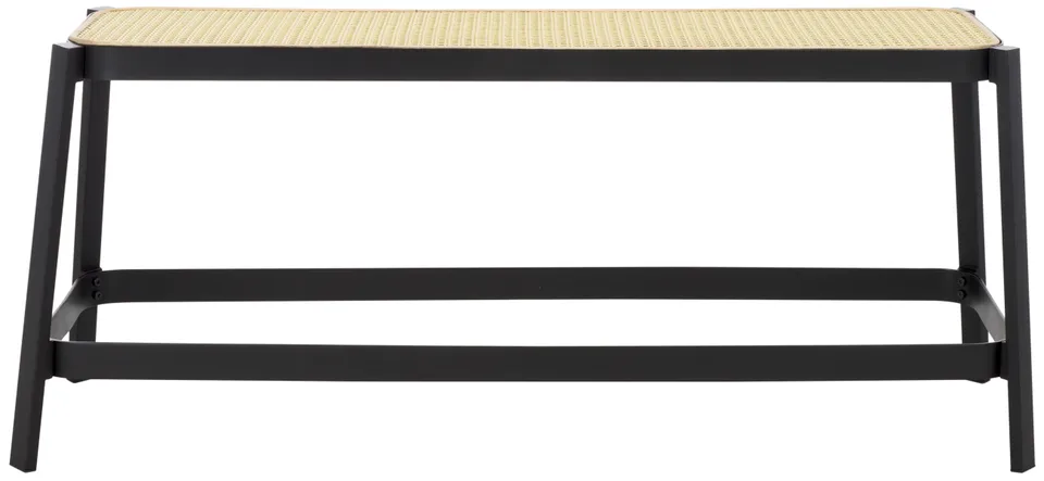 Jaguar Cane Bench - Black / Natural