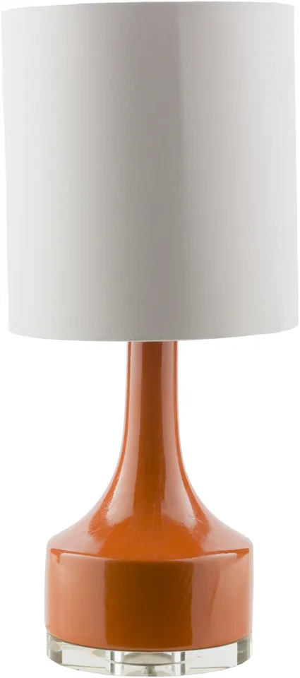 Farris Bright Orange Glazed 25"H x 11"W x 11"D Accent Table Lamp
