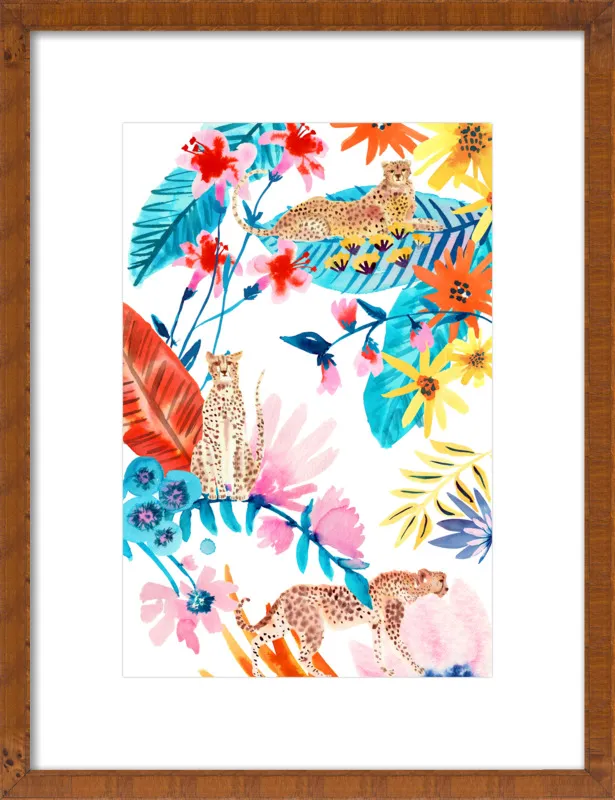 Cheetah Jungle by Jen Lindup for Artfully Walls