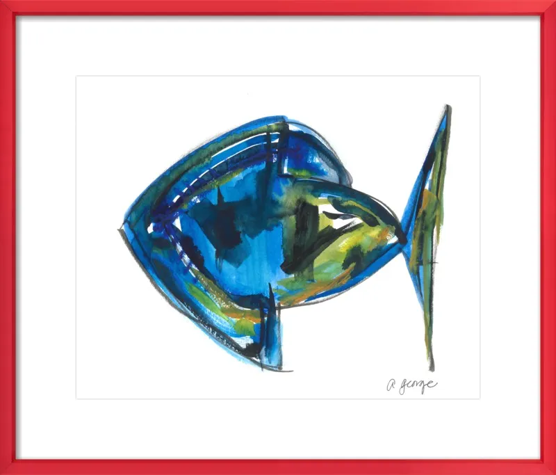 Asbtract Fish by Anthony George for Artfully Walls